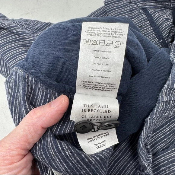 Outerknown Siesta Shorts in‎ Expanse Stripe Size XS Hemp Blend $125 Classic - Picture 6 of 11